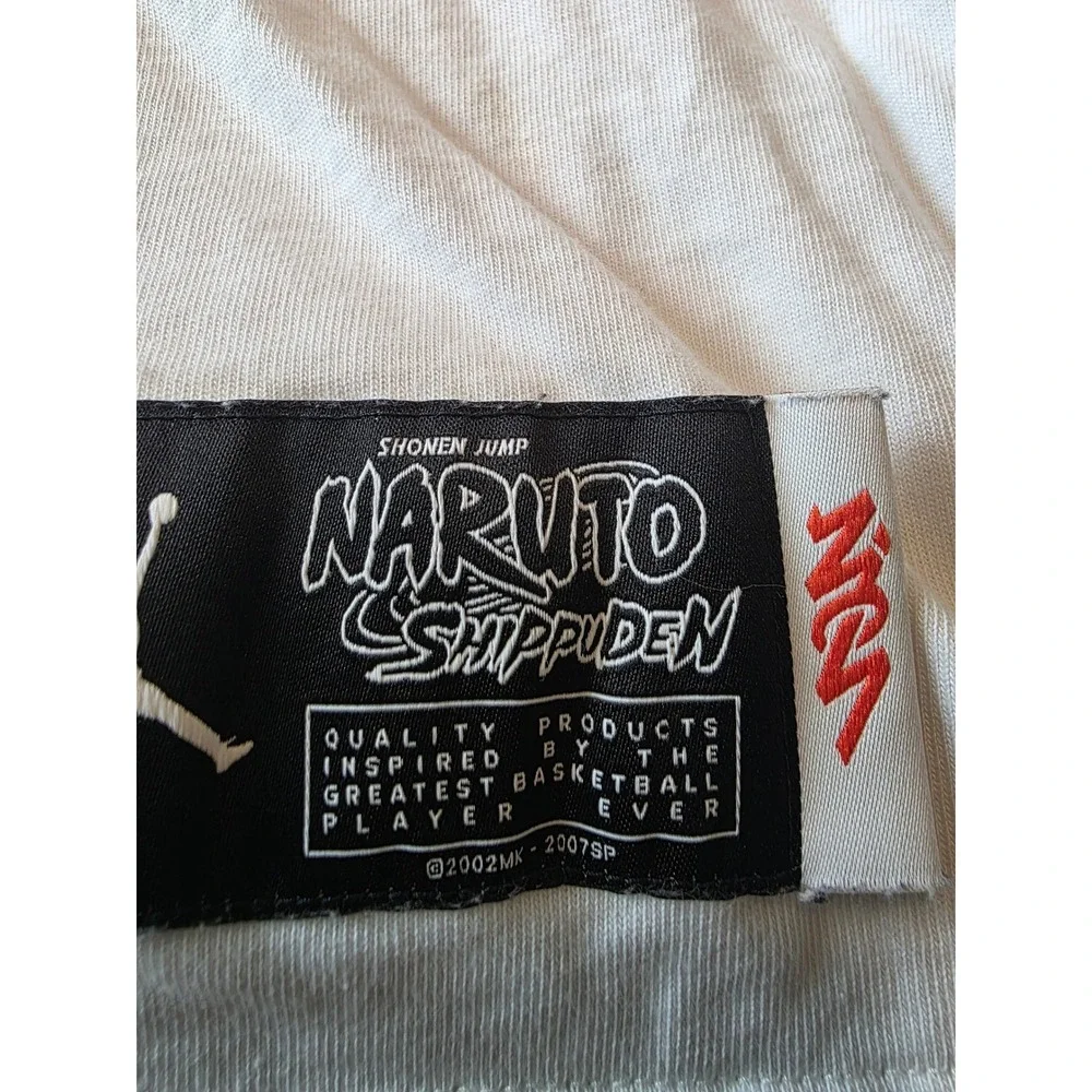 Jordan X Naruto Shippuden Shirt Mens XXL White Graphic Tee Zion Williamson Anime